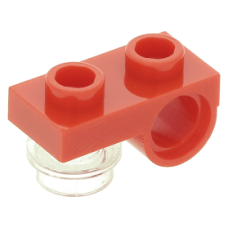 LEGO lapos elem 1×2 alul pin csatlakozóval, piros (18677)
