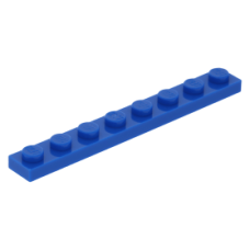 LEGO lapos elem 1×8, kék (3460)