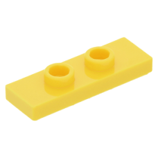 LEGO lapos elem 2 bütyökkel középen 1×3, sárga (34103)