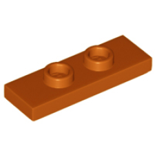 LEGO lapos elem 2 bütyökkel középen 1×3, sötét narancssárga (34103)
