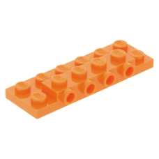 LEGO lapos elem 2x6x2/3 oldalán négy bütyökkel, narancssárga (87609)