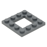 LEGO lapos elem keret 4×4, sötétszürke (64799)