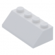LEGO tetőelem 45°-os 2×4, fehér (3037)
