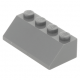 LEGO tetőelem 45°-os 2×4, sötétszürke (3037)