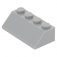 LEGO tetőelem 45°-os 2×4, világosszürke (3037)