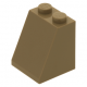 LEGO tetőelem 65°-os 2×2×2, sötét sárgásbarna (3678b)