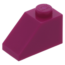 LEGO tetőelem 45°-os 2×1, bíborvörös (3040)