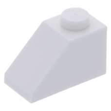 LEGO tetőelem 45°-os 2×1, fehér (3040)