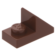 LEGO tetőelem 45°-os 2×1 kivágással, vörösesbarna (92946)