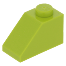 LEGO tetőelem 45°-os 2×1, lime (3040)