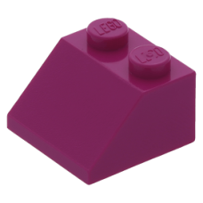LEGO tetőelem 45°-os 2×2, bíborvörös (3039)