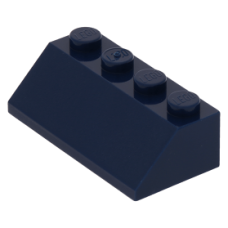 LEGO tetőelem 45°-os 2×4, sötétkék (3037)