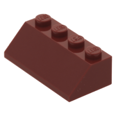 LEGO tetőelem 45°-os 2x4, sötétpiros (3037)