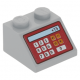 LEGO tetőelem 45°-os 2×2 pénztárgép mintával, világosszürke (95669)