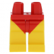 LEGO láb, piros-sárga (34127)