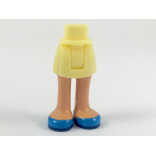 LEGO Friends láb (világossárga szoknya, sötét azúrkék cipő) (23896)