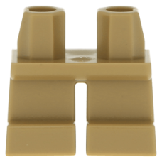 LEGO láb rövid, sötét sárgásbarna (41879)