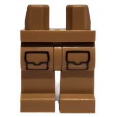 LEGO láb zseb mintával, sötét sárgásbarna (78312)  --- Debrecenben raktáron!