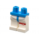 LEGO láb csíkok és háromszög mintával, sötét azúrkék (98807)