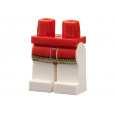 LEGO láb mintával (katona), piros (78251)