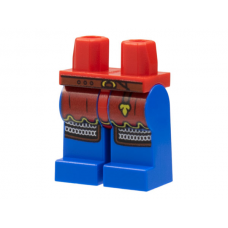 LEGO láb mintával (katona), piros (79262)