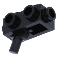 LEGO fegyveralap puska 1 x 2 x 2/3 fogóval és bütykökkel az oldalain, fekete (15071)