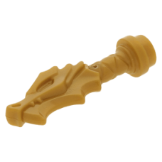LEGO kardtartó sárkányfej mintával, gyöngyház arany (36017)