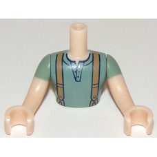 LEGO Friends felsőtest póló és nadrágtartó mintával, világos testszínű (35642)