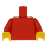 LEGO felsőtest minta nélkül, piros (76382)