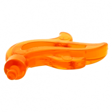 LEGO toll sisakdísz (láng), átlátszó narancssárga (64647)