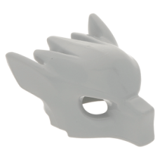 Eredeti, új LEGO farkasmaszk, világosszürke (11233) - stílusos fejfedő a minifiguráknak