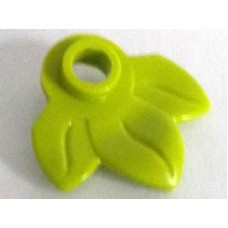 LEGO lapos kerek 1×1 3db levéllel, lime (32607)  --- Debrecenben raktáron!