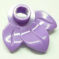 LEGO lapos kerek 1×1 3db levéllel, közép levendulalila (32607) --- Debrecenben raktáron!