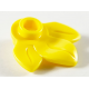 LEGO lapos kerek 1×1 3db levéllel, sárga (32607) 