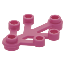 LEGO falevelek lomb 4×3, sötét rózsaszín (2423)