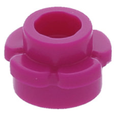 LEGO virág alakú lapos elem kerek 1x1 (5 szirommal), bíborvörös (24866)