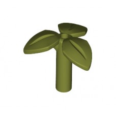 LEGO növényszár 3db levéllel, olajzöld (37695)  --- Debrecenben raktáron!