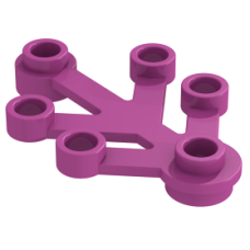 LEGO falevelek lomb 4×3, bíborvörös (2423)