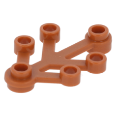 LEGO falevelek lomb 4×3, sötét narancssárga (2423)