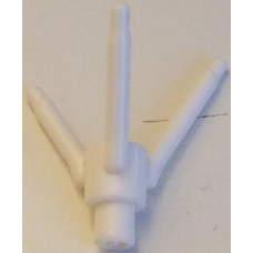 LEGO fű virágszár, fehér (24855)