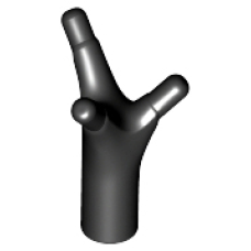 LEGO növényszár háromágú, fekete (68211)