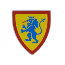 LEGO pajzs kék oroszlán sárga háttéren mintával, világosszürke (102323) --- Debrecenben raktáron!