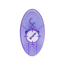 LEGO ovális pajzs mintával, átlátszó lila (23726)