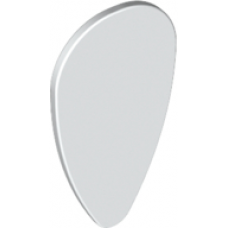 LEGO ovális pajzs minta nélkül, fehér (2586)