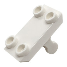 LEGO lapos elem 2×3 fogantyúval és 4 bütyökkel (pajzsalap), fehér (30166)