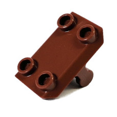 LEGO lapos elem 2×3 fogantyúval és 4 bütyökkel (pajzsalap), vörösesbarna (30166)