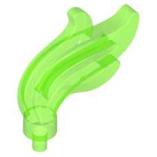 LEGO toll sisakdísz (láng), átlátszó világoszöld (64647)