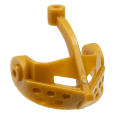 Eredeti, új LEGO katona sisakrostély (Castle), gyöngyház arany (2594) - stílusos fejfedő a minifiguráknak