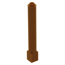 LEGO oszlop 1×1×6, sötét narancssárga (43888)