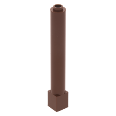 LEGO oszlop 1×1×6, vörösesbarna (43888)
